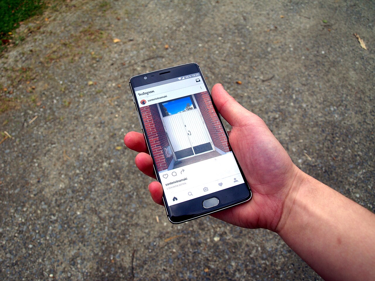 Instagram app on smartphone